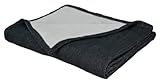 IMAGE OF Anna All-Natural 100-percent Cotton Reversible King Size Blanket, Black/White