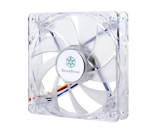 SilverStone 120mm Shining Blue LED Case Fan with Rifle Bearing Noise Level 26.6 Db FN121-BL