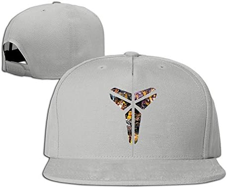 Unisex Kobe Bryant Flat Brim Baseball Headwear Ash