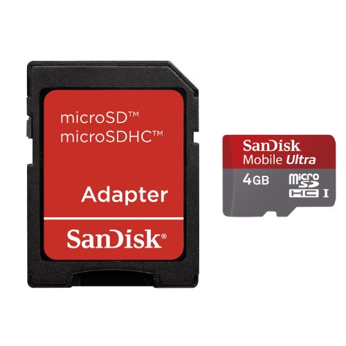 SanDisk Mobile Ultra microSDHC 4GB Speicherstick mit SD Adapter [Amazon Frustfreie Verpack Preisvergleich