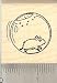 Hamster in Ball Rubber Stamp - Wood Mounted