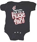 MLB Newborn Baby Love My Team Creepers USA Printed (0-6 Months, Cleveland Indians Huge Fan)