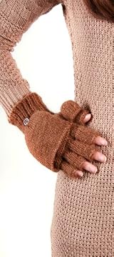 MONTREAL CAPPED FINGERLESS GLOVE LEATHER