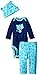 Gerber Baby Girls' 3-Piece Bodysuit, Legging and Cap Set, cat, 12 Months