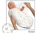 Kiddopotamus SwaddleMe Cotton Knit Adjustable Infant Wrap (Flutter - Small)
