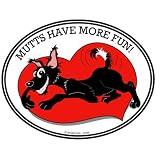 MUTTMIXBREED-MUTTSHAVEMOREFUN-Dog-OvalDecal-BumperSticker-CanbeusedforCars,Trucks,Notebooksetc.