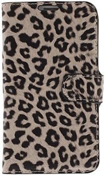 NaT Leopard Print Pattern Faux PU Leather and Hard Back Cover Pouch for Samsung Galaxy Note2 N7100 , Brown