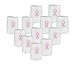 12 Single All White Pink Ribbon Breast Cancer Awareness Wrist Bands Wristbands