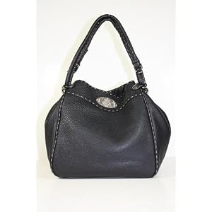 Fendi Handbags Black Leather Bucket 8BR489