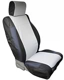 Rampage Products 5057721 07-11 Jeep Wrangler JK Custom Fit Black/Gray Polycanvas Front Bucket Seat Covers Pair