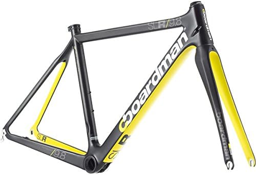 Boardman Bikes Elite SLR 9.8 Road Bike Frameset - 2015 Matte Carbon/Yellow, L