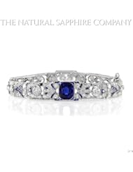 3.50ct unheated sapphire and 6.45ctw diamond bracelet