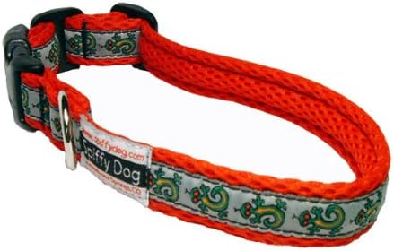 Quick Dry Comfortable Air Dog Collar(Red Geckos)(Small)