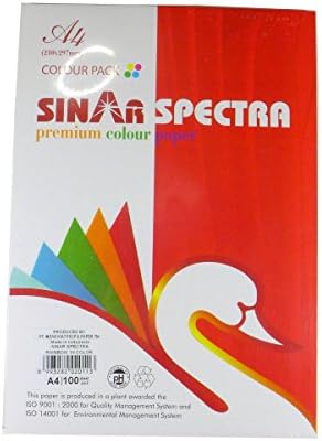 Sinar Spectra - 10 Colors Photocopying A4 Paper (100pcs)