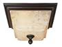World Imports Lighting 70471-56 Bathgate 2-Light Flush Mount Fixture with Hand Painted Etruscan Glass, Weathered Copper
