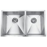 Stainless Steel Undermount Double Square Bowl Kitchen Sink