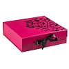 Think Posh Fuschia Pink/Black Flock Keepsake Gift Box, Large
