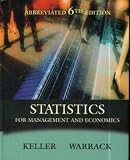 Statistics for Management and Economics (Statistics for Management and Economics, Abbreviated 6th Edition, (Includes CD-ROM and InfoTrac))