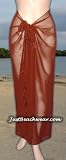 Full Size Pareo: Sheer Chocolate Brown