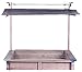 GASPO 310016 - Holz Sandkasten Mickey 140 x 140 cm mit absenkbaren Dach/Kurbeldach