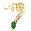 14K Yellow Gold Tsavorite and Diamond Pendant