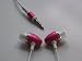 SNY Aluminum Noise-Canceling Earphones for Apple iPod nano 4G, iPhone and other iPods, Pink