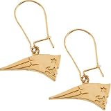 14k Yellow Gold New England Patriots Logo Earring