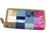 [コーチ] coach スプリングパッチワーク　ラウンドファスナー長財布　F43586SV/MC （アウトレット品）