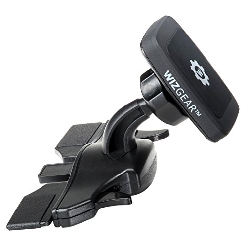 Cd Mount, WizGear Universal CD Slot Magnetic Car Mount Holder, for Cell Phones and Mini Tablets with Fast Swift-Snap Technology, [With NEW RECTANGLE Head]