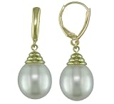 14K 12-13mm White South Sea Cultured Pearl Earrings
