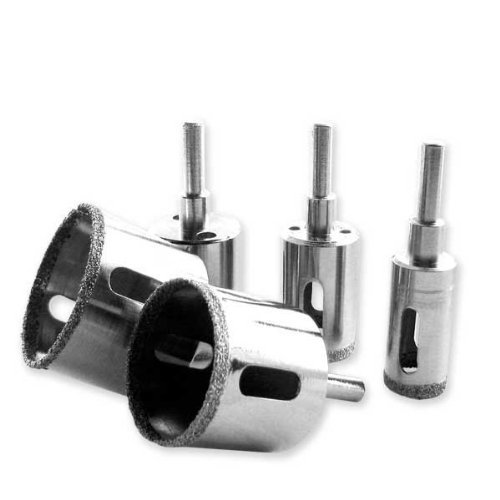 Neiko 5-Piece Diamond Hole Saws, Tile Glass Marble Slate Tool - 3/4, 1, 1-3/16, 1-3/8 & 1-5/8 Inch