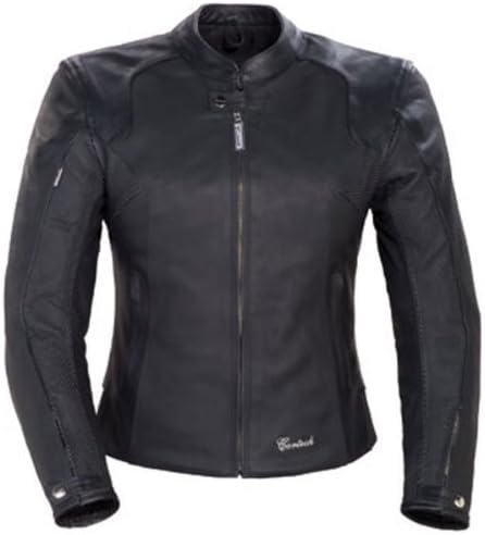 Cortech LNX Women's Leather Street Motorcycle Jacket - Flat Black / Small