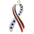 Support Our Troops Ribbon Ornament (3")