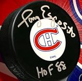 Tony Esposito Signed Canadiens Hockey Puck - HOF 88