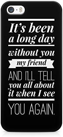 Wiz Khalifa See You Again Lyrics Paul Walker Black Hard Plastic Snap-On Case Cover For iPhone 5 and iPhone 5s