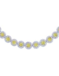10.55CTW DIAMOND FLOWER NECKLACE