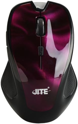 2.4G Built Inside Mini Receiver AAA Battery (Not Included)10 M Range Wireless Optical Mouse for PC Computer Laptop Notebook Purple