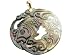 Black Mother Of Pearl River Koi Pendant, 14k Gold