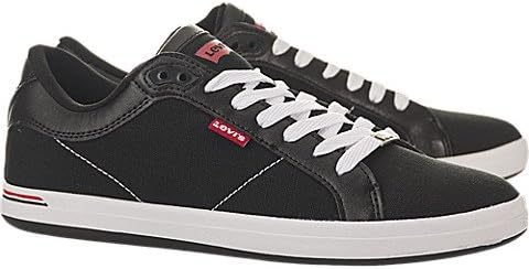 Levis Men's Casper Core Canvas Fashion Sneaker,Black,9 M US