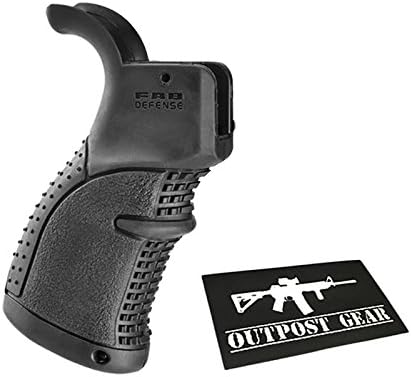 FAB Defense Ergonomic ARG-43 Rubberized Grip - Black (with Outpost Gear Sticker)