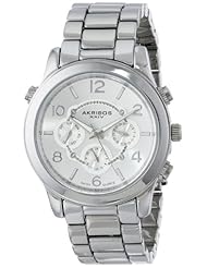 Akribos XXIV Womens AK648SS Ultimate Swiss Multifunction Silver-Tone Bracelet Watch