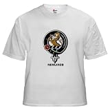 Newlands Clan Crest Badge Scottish White T-Shirt by CafePress