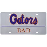 Florida Gators Silver Dad Mirror License Plate