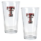 Texas Tech Red Raiders 2pc Pint Ale Glass Set NCAA College Athletics