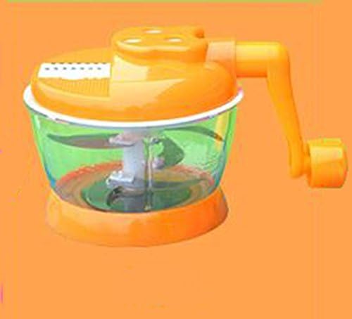 Food Chopper,ONEOENY Hand Powered Food Processor, Mixer, Spinner,Slicer,Dicer (orange)