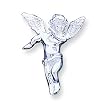 Sterling Silver Guardian Angel Pendant with 20 inch Sterling Silver Chain