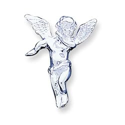 Sterling Silver Guardian Angel Pendant with 20 inch Sterling Silver Chain