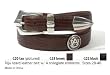 Black Teju Lizard Leather Belt with Emblems - Collegiate Series
