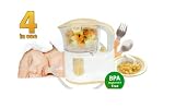 from Baby Combined Baby Food Steamer and Blender - 4 in 1 - Steams, Mixes, Defrost, Warms Up, Sterilizes, Ultra Fast Cooking. Convenient For Feeding Babies Up to 36 Months.
