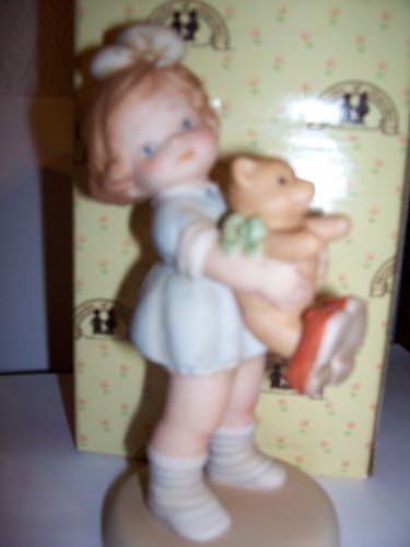 Memories of Yesterday "Time For Bed" Porcelain Girl With Teddy Bear Figurine